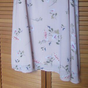 Rachel Roy Beautiful Peach Floral Spring Midi Skirt EUC